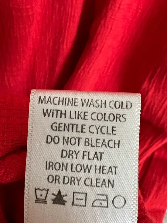 Max Studio Red V-Neck Tiered Boho Chic Dress Size 3X - Picture 7 of 7